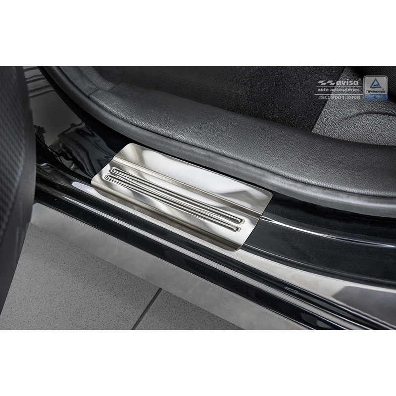 Seuils de portes inoxydable sur mesure pour Renault Kadjar 2015- - 'Exclusive' - 4-pièces