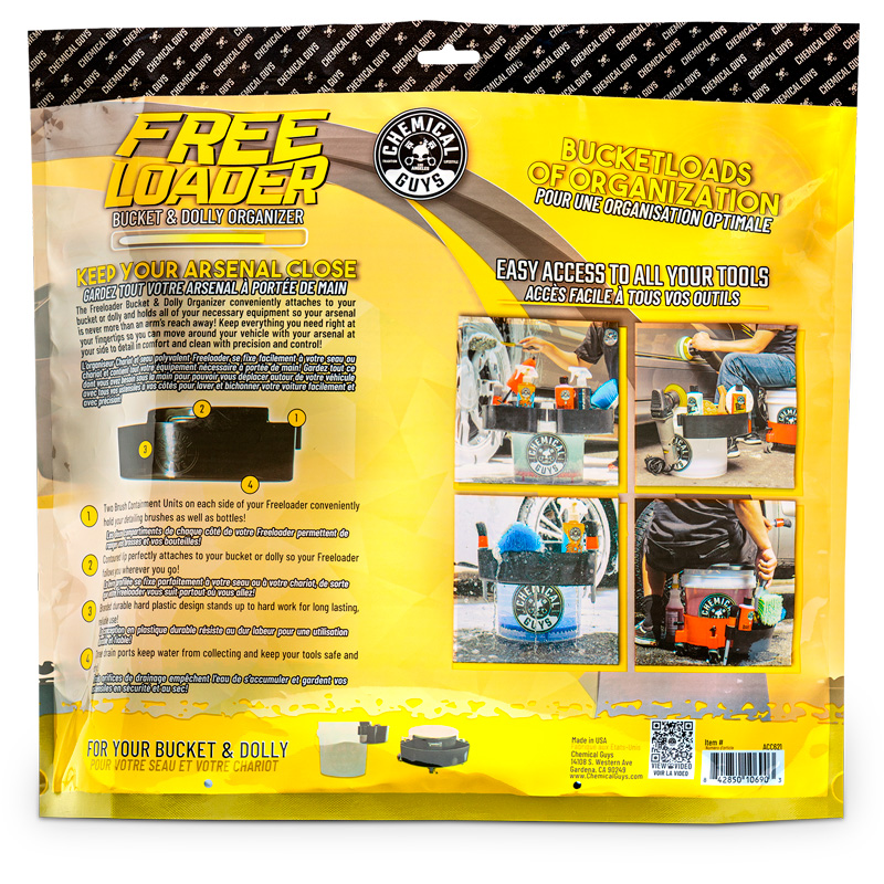 Chemical Guys Freeloader Bucket & Dolly Organizer - Noir