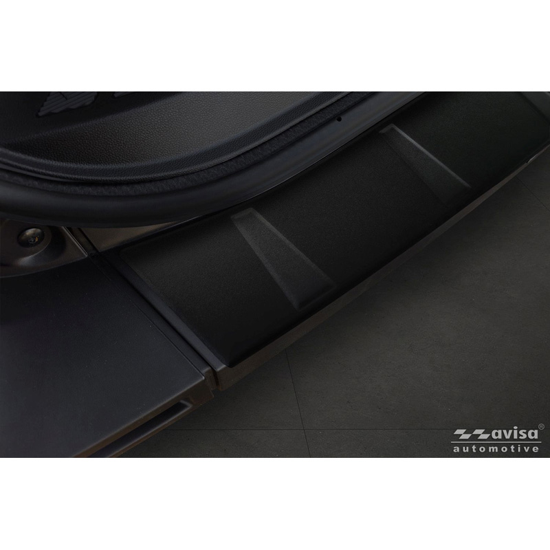 Avisa Protection de seuil arrière inox noir mat sur mesure pour Renault Master IV 2024- 'Ribs'
