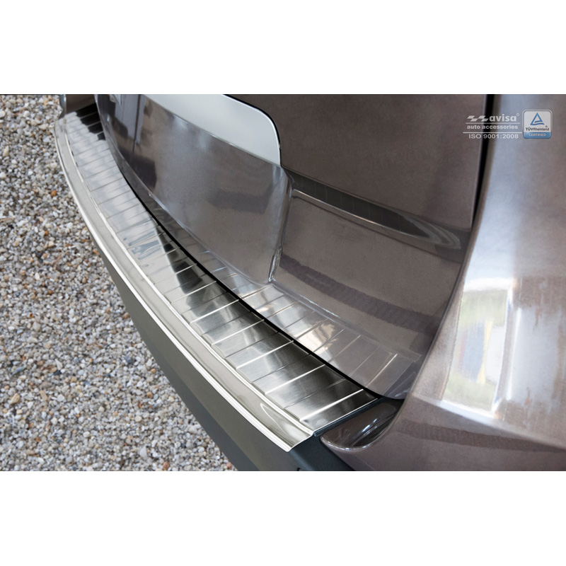Protection de seuil arrière inox sur mesure pour Renault Scenic III 2009-2015 'Ribs'