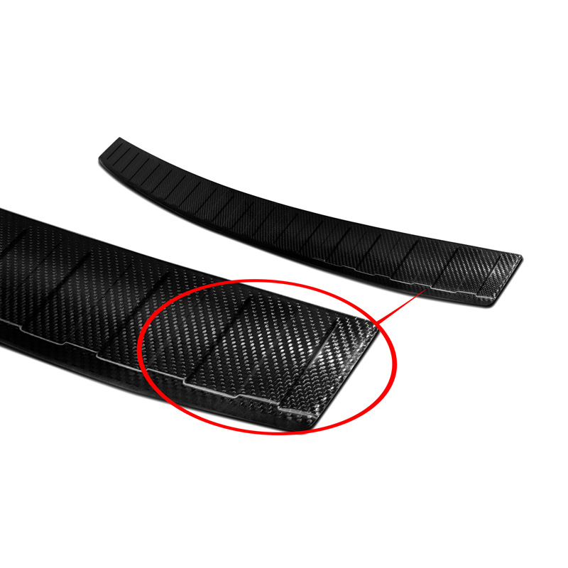 Protection de seuil arrière carboné 3D sur mesure pour Hyundai Tucson Facelift 2018-