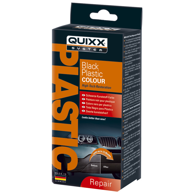 Quixx Black Plastic Colour / Peinture rénovatrice pour plastique Noir 75ml