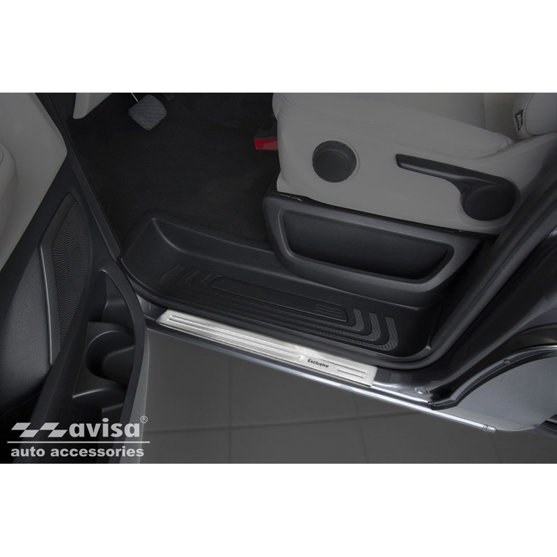 Seuils de portes inoxydable sur mesure pour Mercedes Vito & Classe-V W447 2014- - 'Exclusive' - 2-pièces - Version 2.0