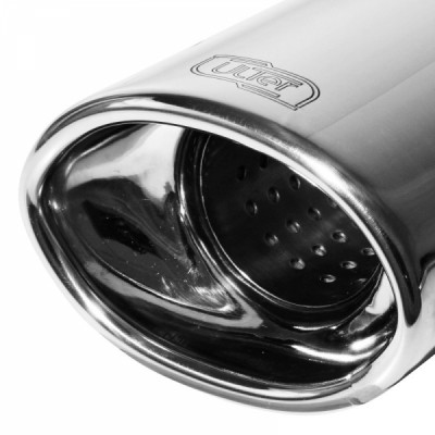 Einddemper Fiat 500 2007-2013 RVS eindstuk 120x80mm ovaal