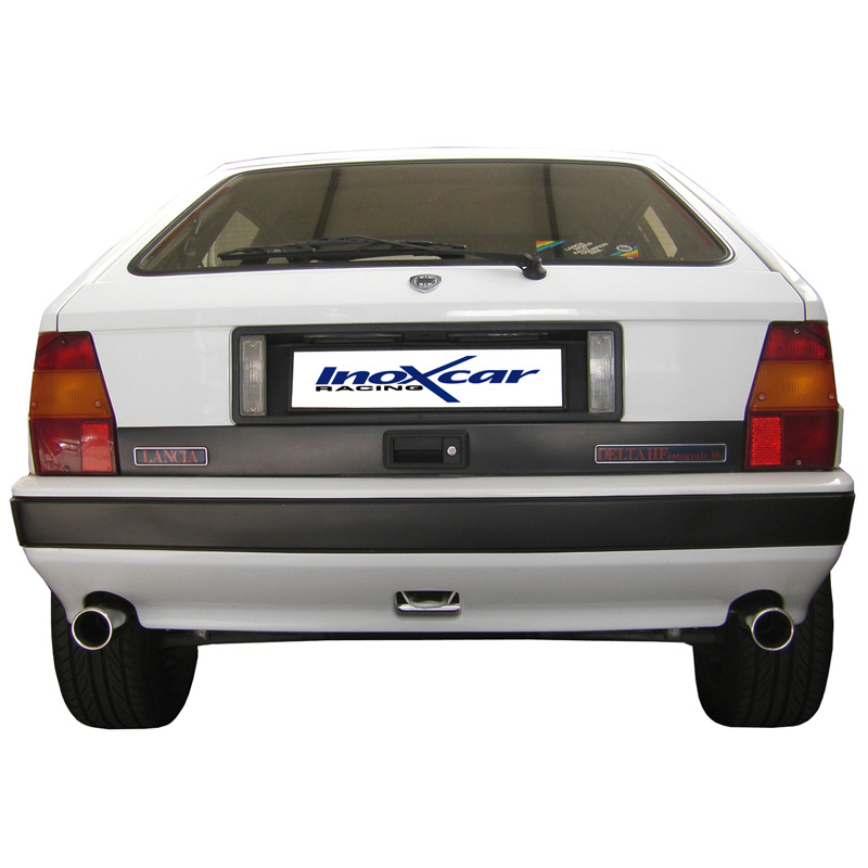 100% Inox Échappement Double sur mesure pour Lancia Delta (831) 2.0 Turbo Int. 8v/16v 1989- Droite/Gauche 80mm