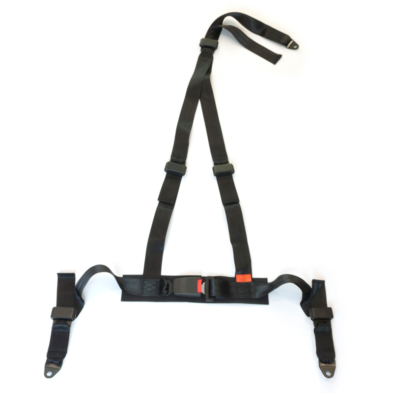 Ceinture de Sport Racing 3-Point Noir + Homologation E (2-inch)