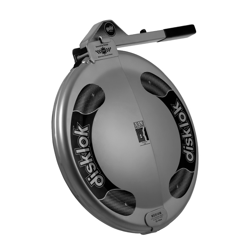 Disklok Antivol Bloque-Volant 'Gold Edition' - Taille Medium - 39-44cm - Argent - SCM MP-03 homologué