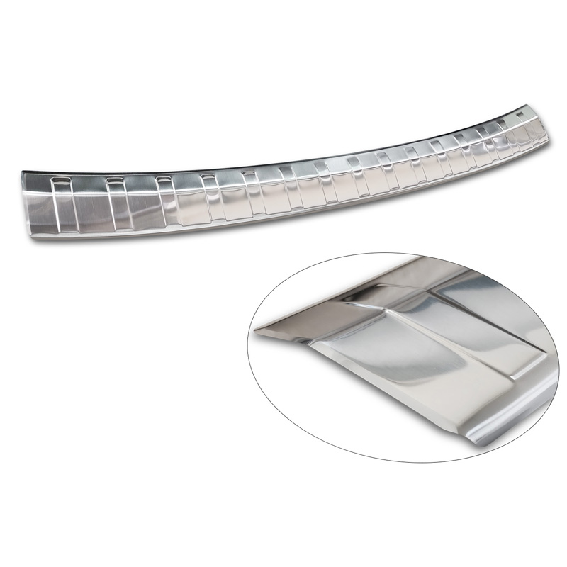 Protection de seuil arrière inox sur mesure pour Skoda Octavia Scout (NX5) 2020- 'Ribs'