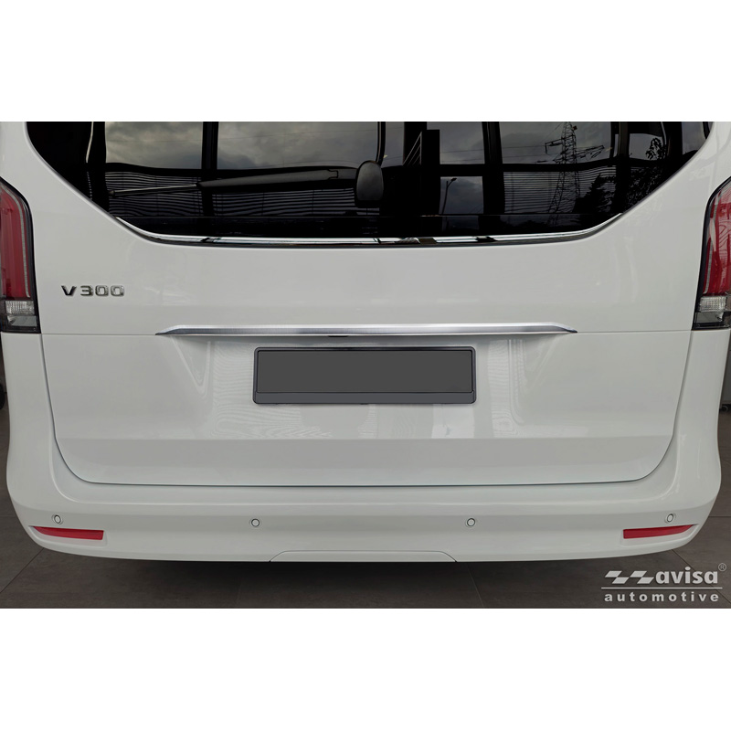 Avisa Revêtement d'habillage du hayon du coffre inox brossé sur mesure pour Mercedes Classe V (W447) 2014-2019, Facelift 2019-2024 & Facelift 2024-