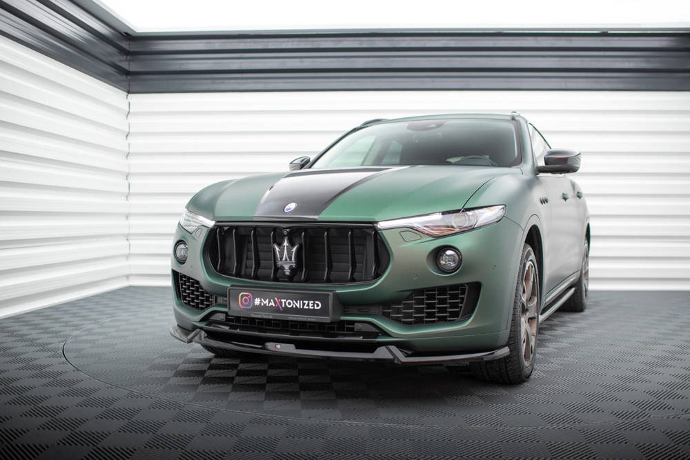 Voorspoiler V.1 Maserati Levante Maxton Glans Zwart