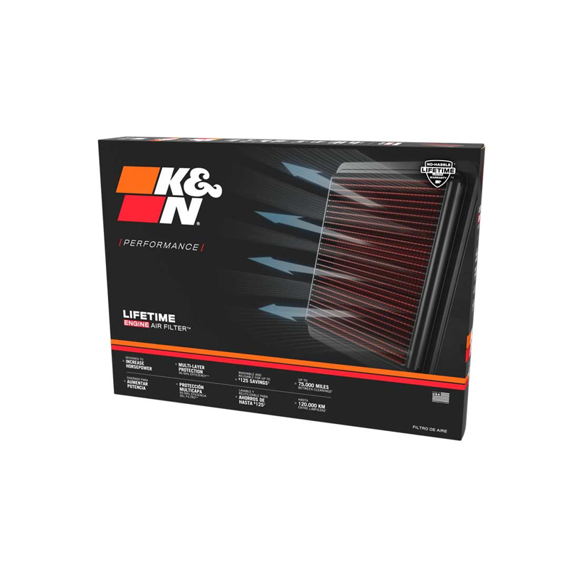 K&N Filtre à air de remplacement sur mesure pour Audi RS5 (FU_) 2024- (2 pièces) (33-5159)