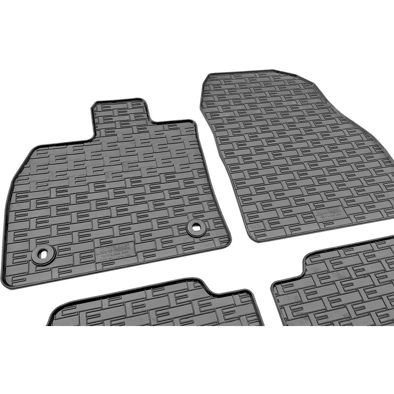 CIKCAR Set tapis de caoutchouc sur mesure pour Subaru Solterra 2022- & Toyota bZ4X 2021- (incl. EV) (4-pièces + points de fixage)