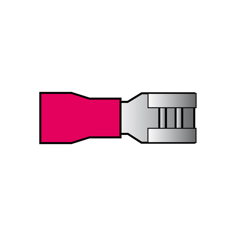 Carpoint Cosses Plates Femelles 741 Blister Rouge 10-pièces