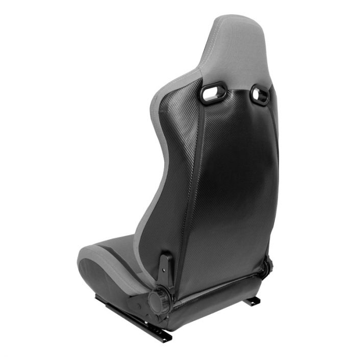 Siège baquet 'MS' - Noir/Gris - Dossier réglable - incl. glissières