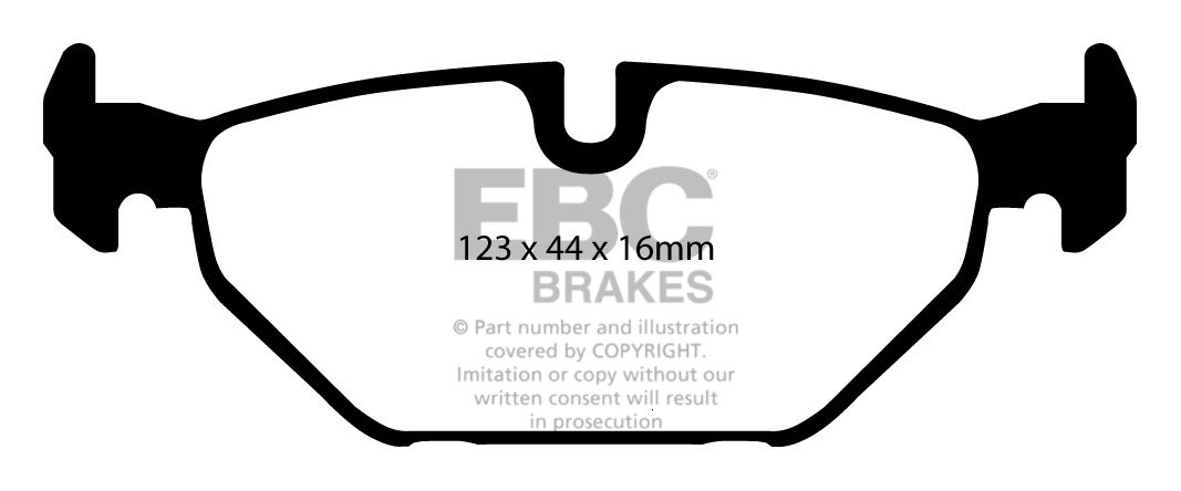 EBC Brakes SAAB 9-mei 2.3 Turbo 2001-2010 Remblokken achterzijde