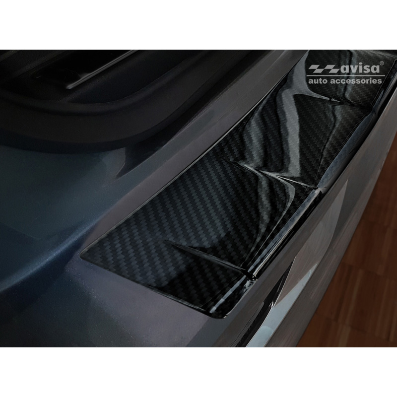 Protection de seuil arrière carboné 3D sur mesure pour Volvo XC60 II 2017-2021- & FL 2021- incl. R-Design