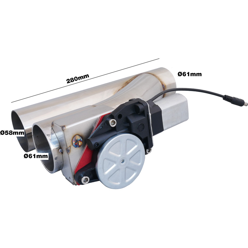 Simoni Racing Système de Valve d'Échappement Universel 4 - Tuyau Y - avec Prise Allume-Cigare, Interrupteur et Câbles