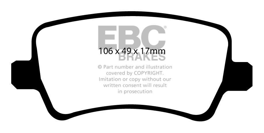 EBC Brakes FORD S-Max 2.0 (Elec H/B) 2006-.. Remblokken achterzi