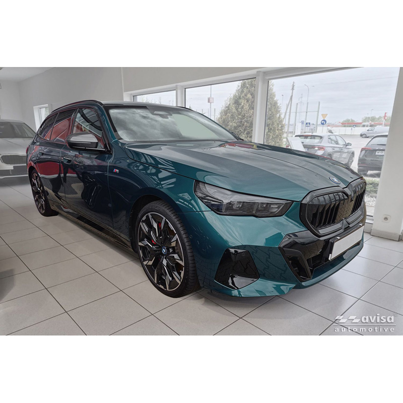 Avisa Protection de seuil arrière inox thermolaqué sur mesure pour BMW Série 5 Touring (G61) 2024- incl. M-Sport 'Soft Silver'