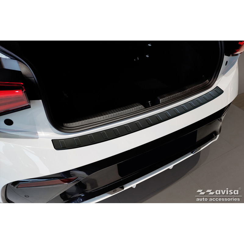 Protection de seuil arrière inox noir mat sur mesure pour Cupra Born 2021- 'Ribs'