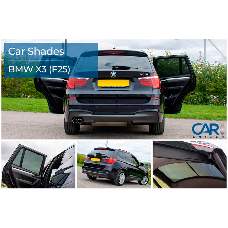 Set de Car Shades sur mesure pour BMW X3 (F25) 5 portes 2010-2017 (6-pièces)