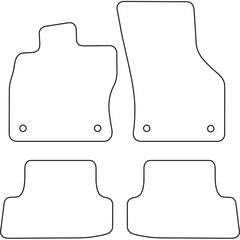 Set de tapis de sol en velours sur mesure pour Audi A3 Cabrio 2013-