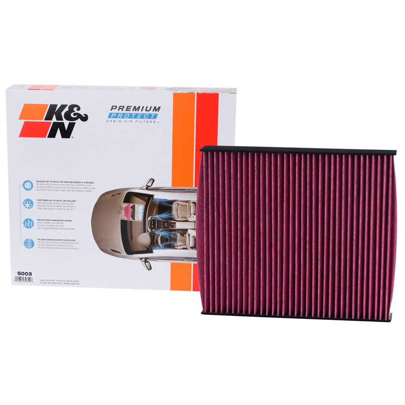 K&N Filtre à Air d'Habitacle Jetable Premium sur mesure pour VAG/Mercedes/Lamborghini divers modèles (DVF5003)