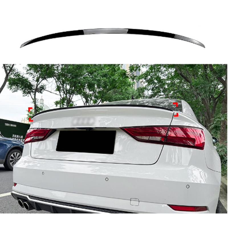 Spoiler arrière sur mesure pour Audi A3/S3 (8V) Sedan 2013-2020 (ABS Noir Luisant)