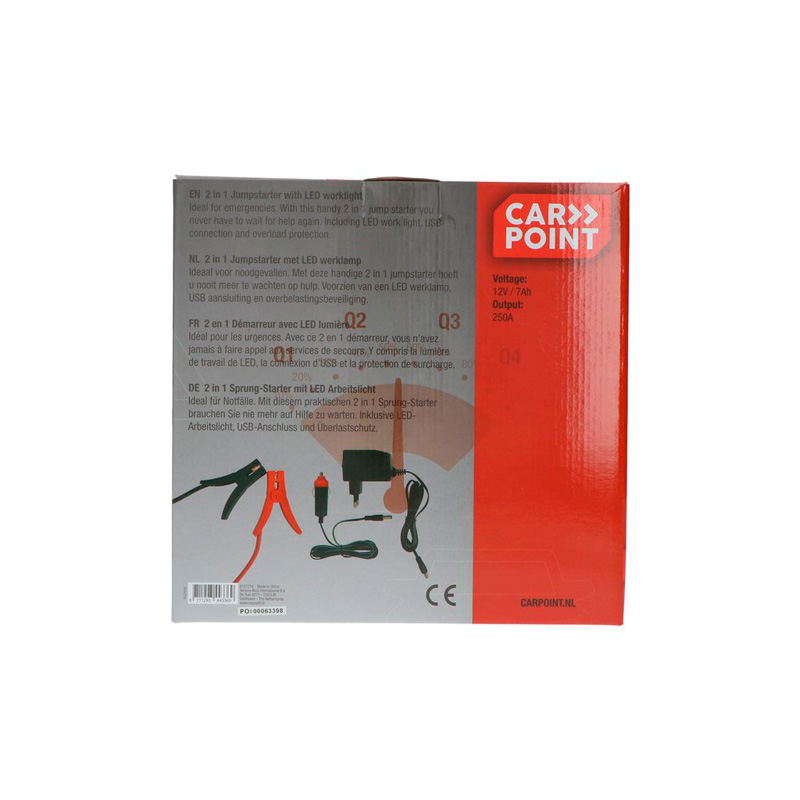 Carpoint Démarreur d'Urgence 12V/7AH 2in1 LED