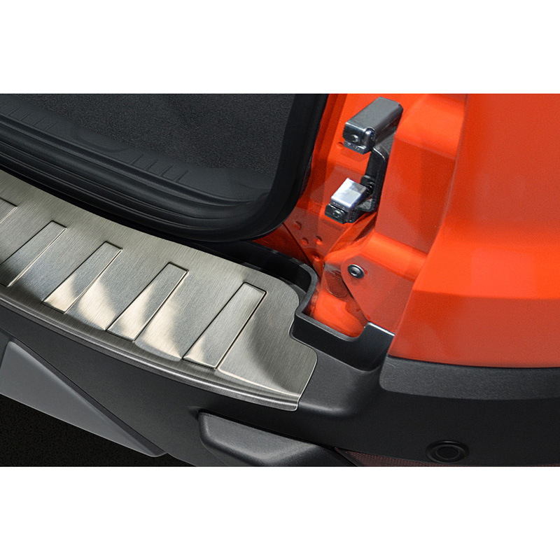 Protection de seuil arrière inox sur mesure pour Ford Ecosport II 2012- 'Ribs'