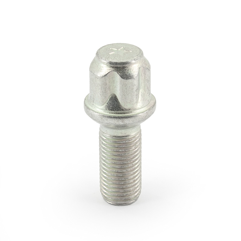 Jeu de antivol de roue H&R R14 M14x1.50x28mm sphérique - 4 boulons antivol de roues avec adaptateur