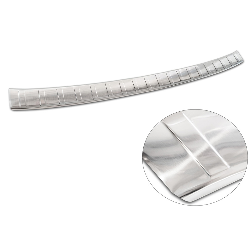 Protection de seuil arrière inox sur mesure pour BMW X1 U11 / X1 U11 xLine 2022- 'Ribs'