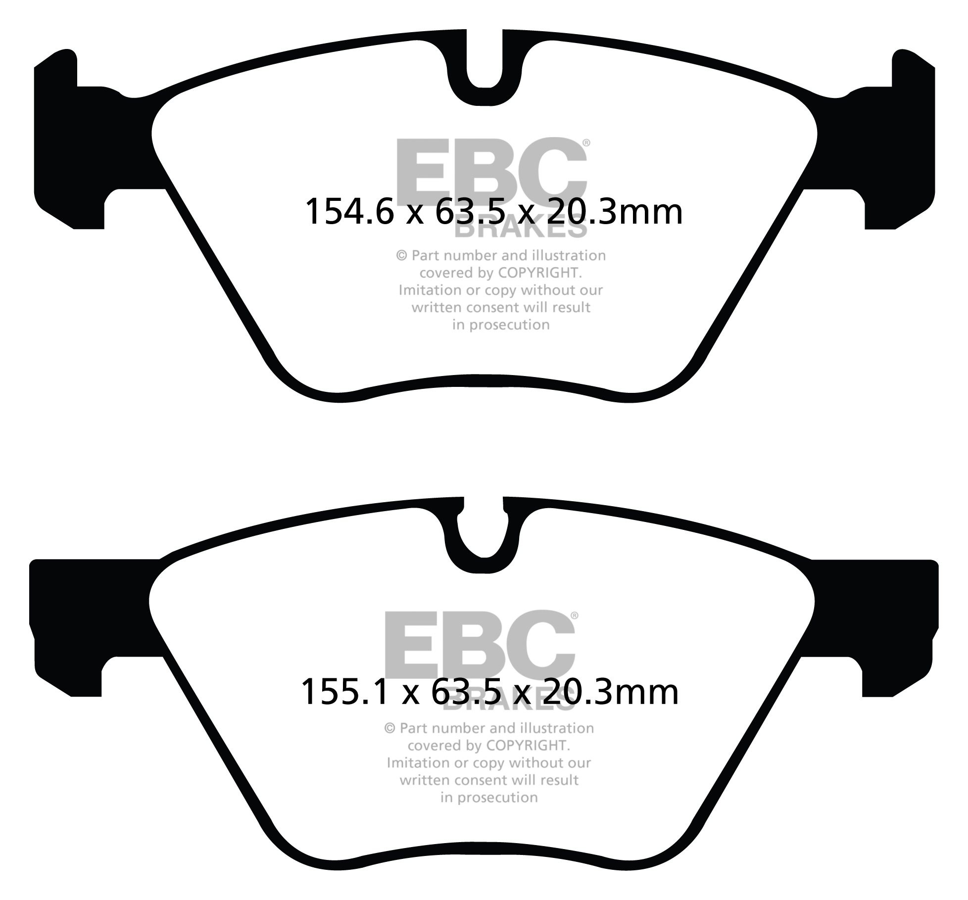 EBC Brakes BMW 523 2.5 (E60) 2004-2010 Remblokken voorzijde