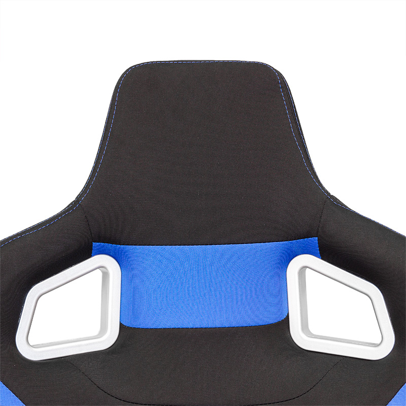 Siège baquet 'RS6-II' - Tissu Noir/Bleu - Dossier réglable - incl. glissières