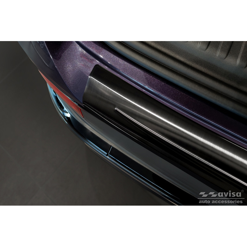 Protection de seuil arrière inox noir sur mesure pour Audi Q4 E-Tron 2021-
