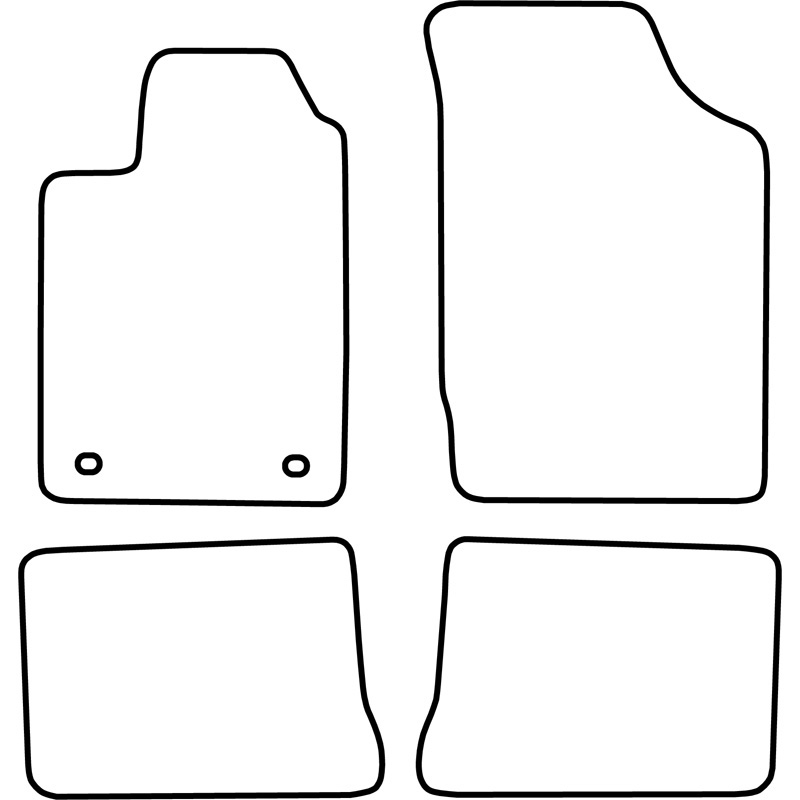Set de tapis de sol en velours sur mesure pour Renault Clio 1998-2001