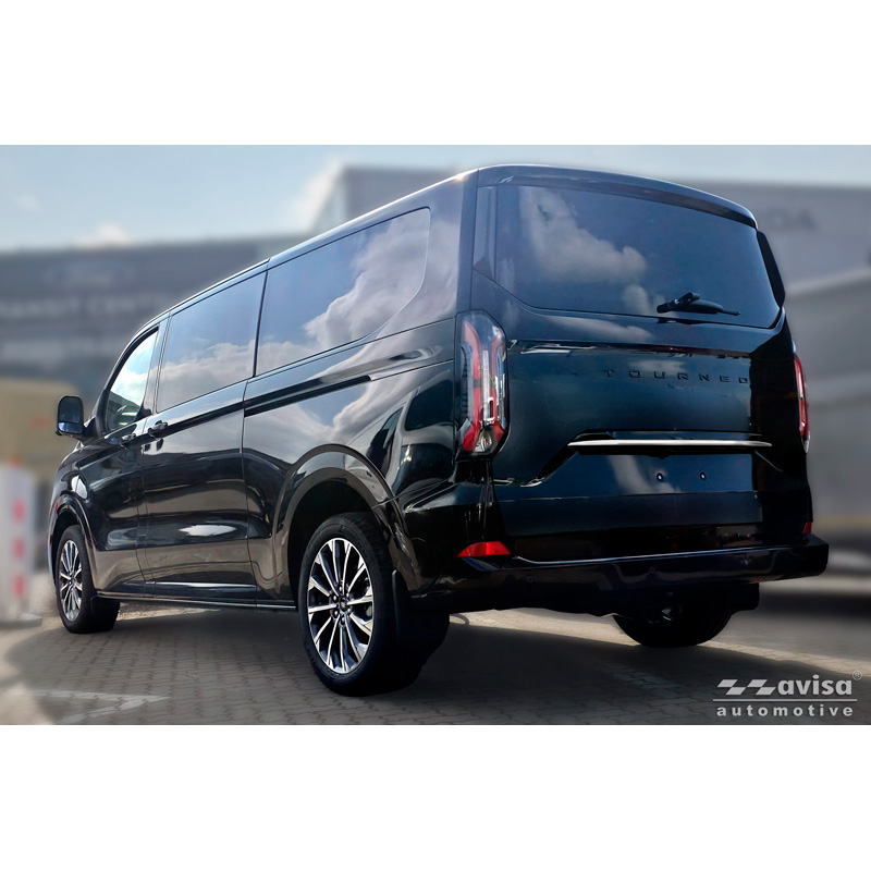 Avisa Revêtement d'habillage du hayon du coffre inox brossé sur mesure pour Ford Tourneo Custom II (V710) 2023- (avec hayon arrière)