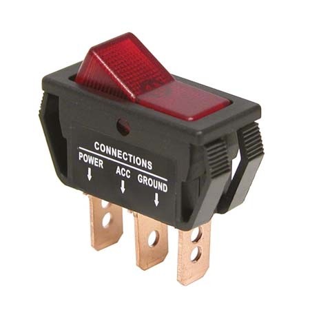 Schakelaar 'On/Off' Rood 12V 20A