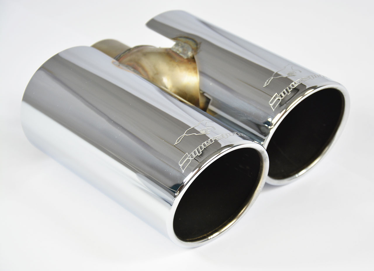 AUDI A3 8V Cabrio QUATTRO 2.0 TDI (184 Hp) 2013 Endpipe kit 4 exit OO 80 Right+ OO 80 Left