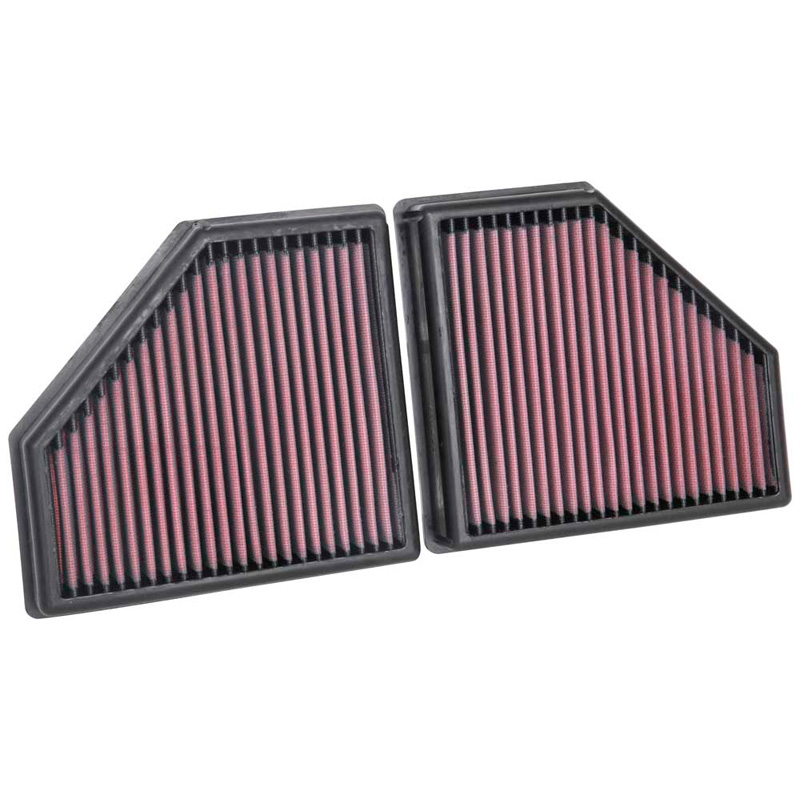 K&N Filtre à air de remplacement sur mesure pour BMW 750i 4.4 2016- & BMW M550i xDrive 4.4 2018- (ensemble de 2 pièces) (33-5086)