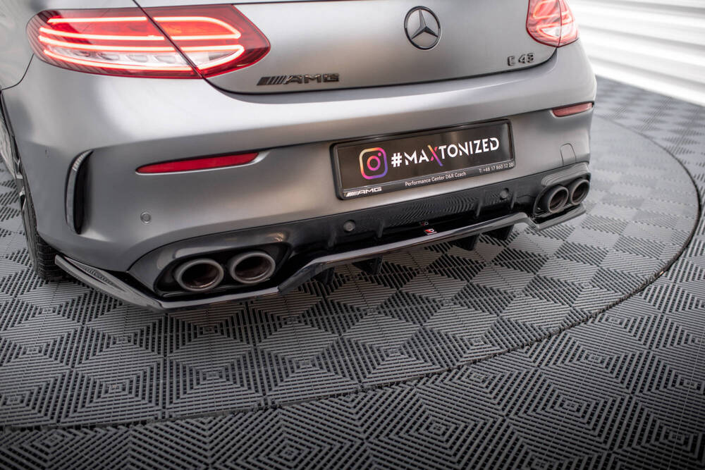 Diffuser Mercedes C43 W205 Coupe FL Maxton Glans Zwart