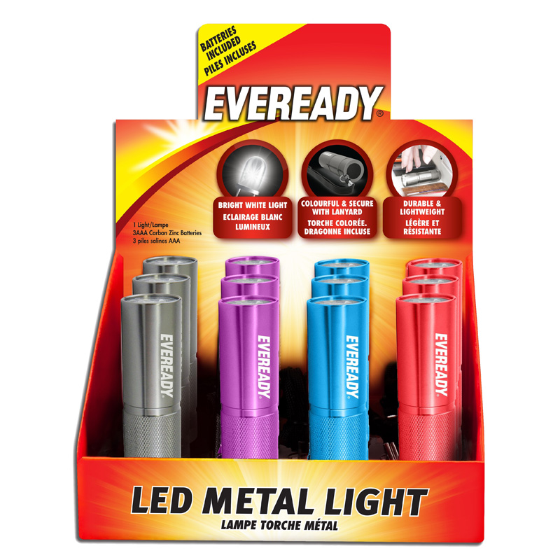 Energizer Eveready Display Lampe de poche 3AAA 12-pièces