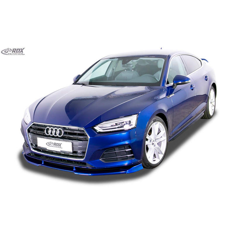 Jupes latérales 'Slim' sur mesure pour Audi A5 (F5) Coupe/Cabrio/Sportback 2016- (ABS noir luisant)