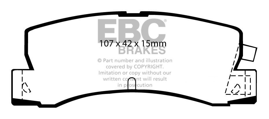 EBC Brakes TOYOTA Levin 1.6 (AE101) 91-98 Remblokken achterzijde