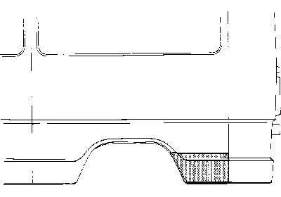 eindstuk, wb = 3700, rechts Mercedes W601/W602, 207D, 1977 -