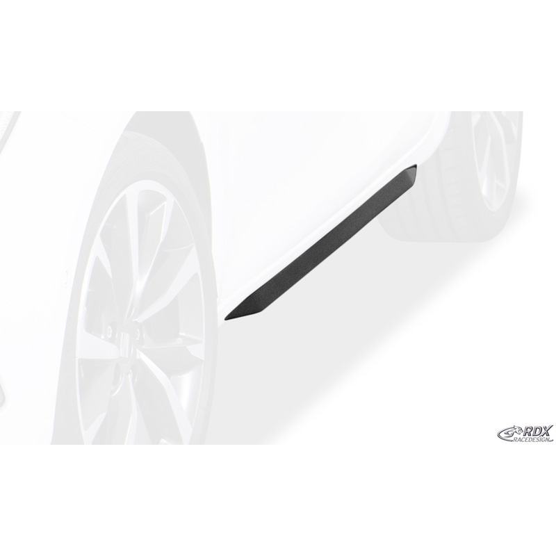 Jupes latérales 'Slim' sur mesure pour Seat Leon (KL) 2020- incl. Sportstourer. (ABS noir luisant)