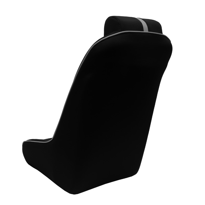 Siège baquet 'Classic RS' - Noir/Gris - Dossier fixe + Appuie-tête intégré - incl. glissières