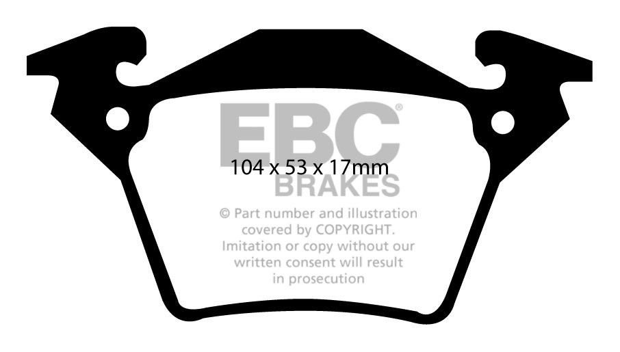 EBC Brakes MERCEDES V-Class V230 TD 98-2002 Remblokken achterzij