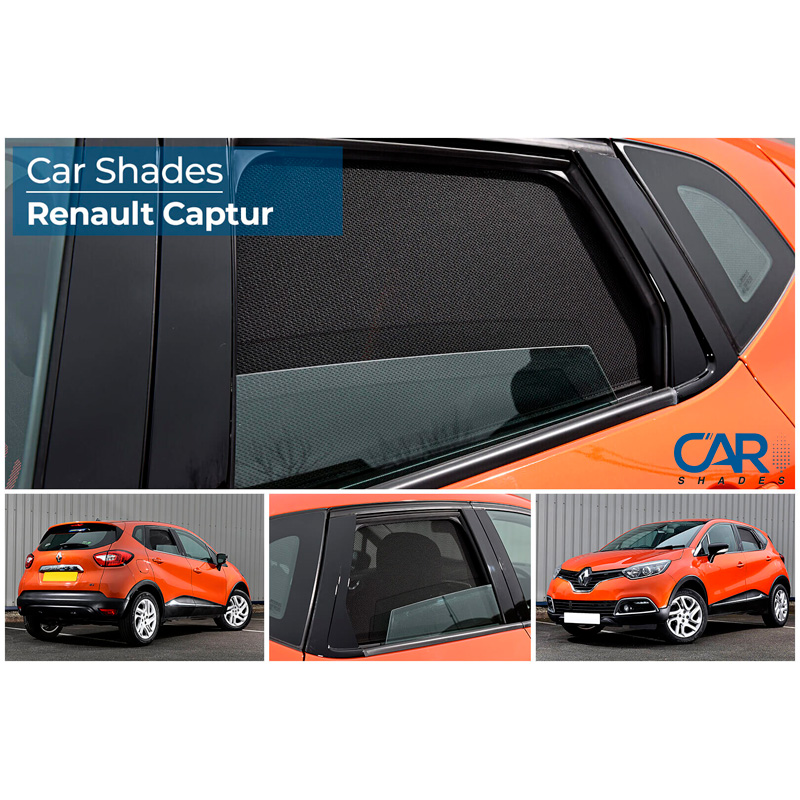 Set de Car Shades (portes arrières) sur mesure pour Renault Captur 5 portes 2013-2019 (2-pièces)