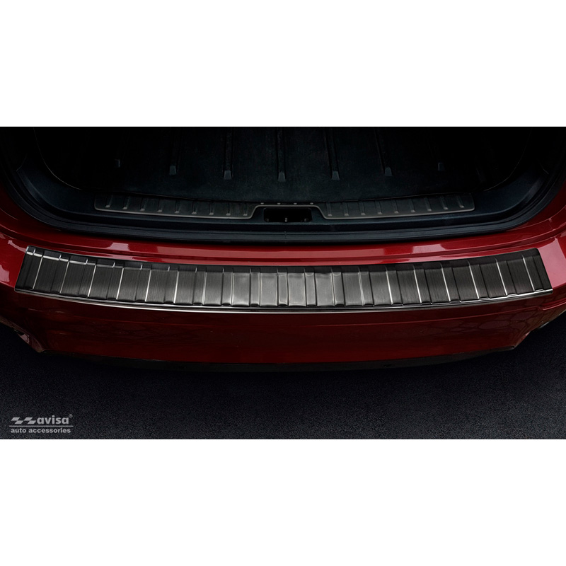 Protection de seuil arrière inox noir sur mesure pour BMW X6 (E71) 2009-2014